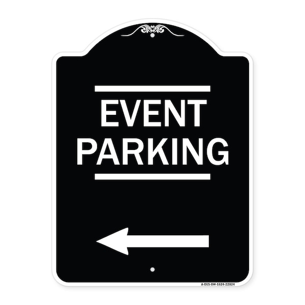 Thanks for Coming Turn Right for Exit Event Parking W/ Left Arrow Alum, 18" L, 24" H, BW-1824-22824
